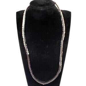 Lulu Dharma Necklace Twine Marble Bead 20" Signed Jewelry